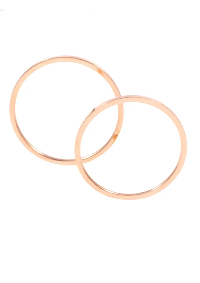 Hey Happiness Stainless Steel Ring Set Rose Gold Rings