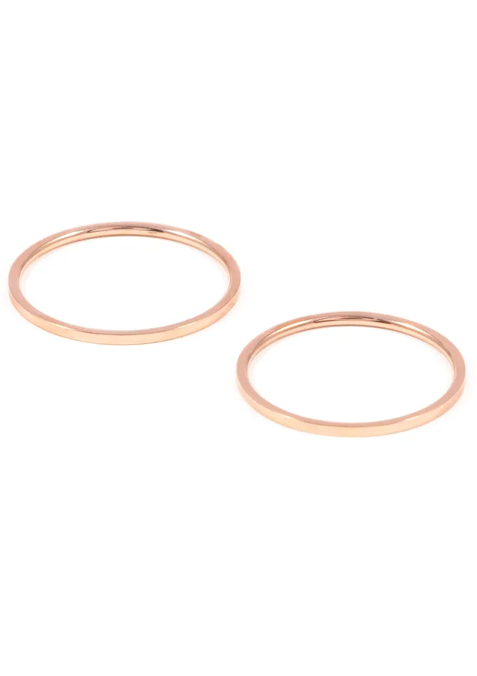 Hey Happiness Stainless Steel Ring Set Rose Gold Rings