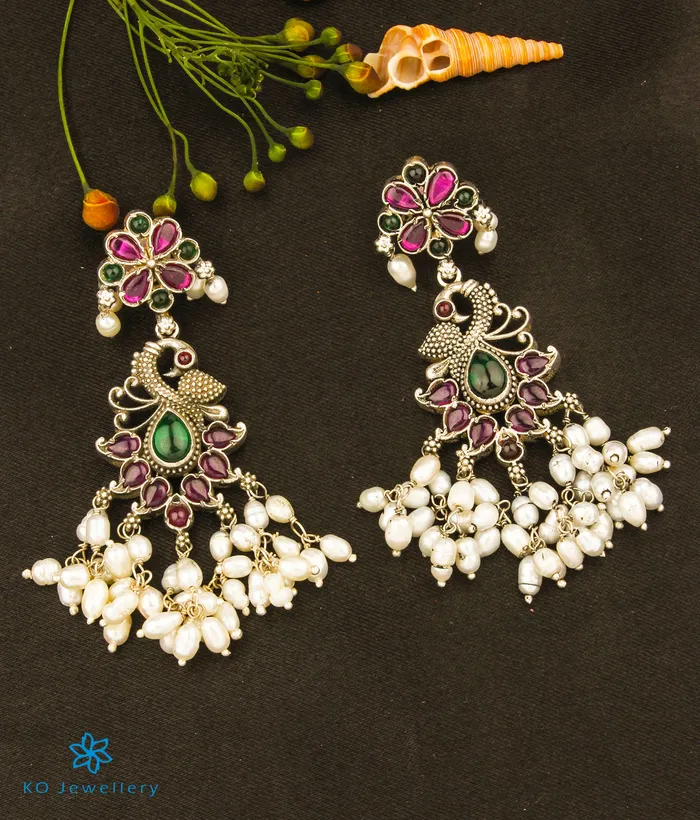 The Rachana Silver Guttapusalu Necklace Set Of 2 Oxidised Silversmith Necklaces
