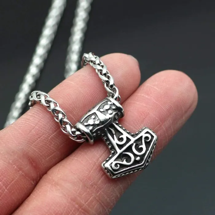 Necklaces Thor Hammer Necklace Miniature Style Valhalla Vikings