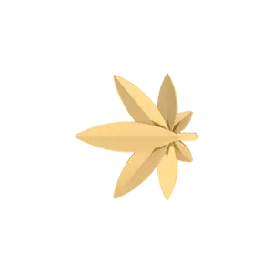 SG Fine Charm Necklaces Slider Marijuana Leaf Charm